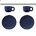 Set due tazzine da caffè con piattini