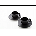 Set due tazzine da caffè con piattini