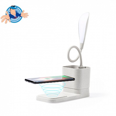 Lampada caricatore wireless dal design ecologico. PERSONALIZZABILE