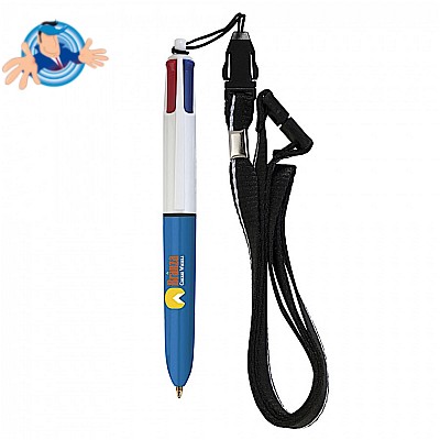 Penna a sfera Bic 4 Colours Mini Lanyard