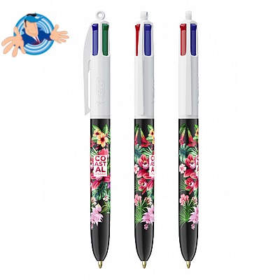 Penna a sfera Bic 4 Colours, Logo Personalizzato