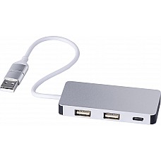 Multipresa hub USB in alluminio riciclato