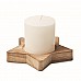 Candela con base in legno personalizzabile