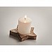 Candela con base in legno personalizzabile