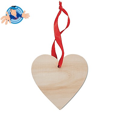 Cuore decorativo in legno