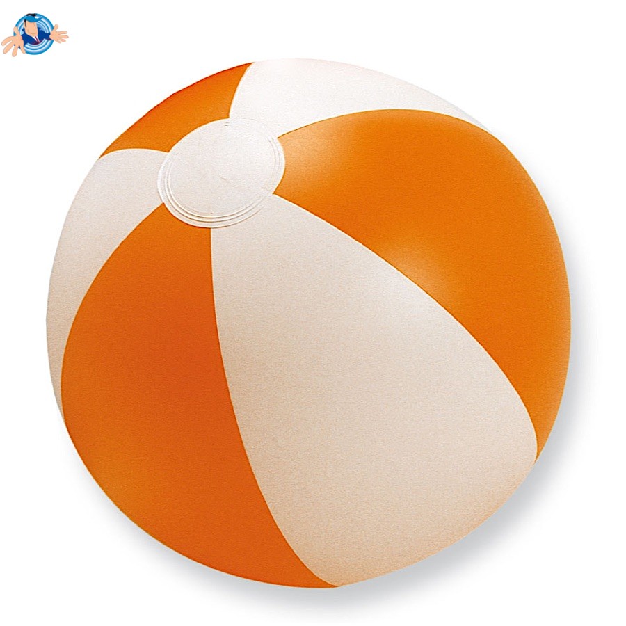 Pallone da spiaggia gonfiabile bicolore, Logo Personalizzato