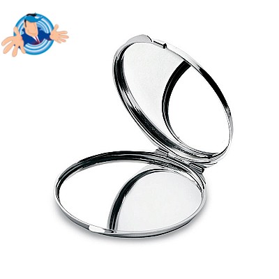 Specchietto Da Borsa Cuore Personalizzato Silver