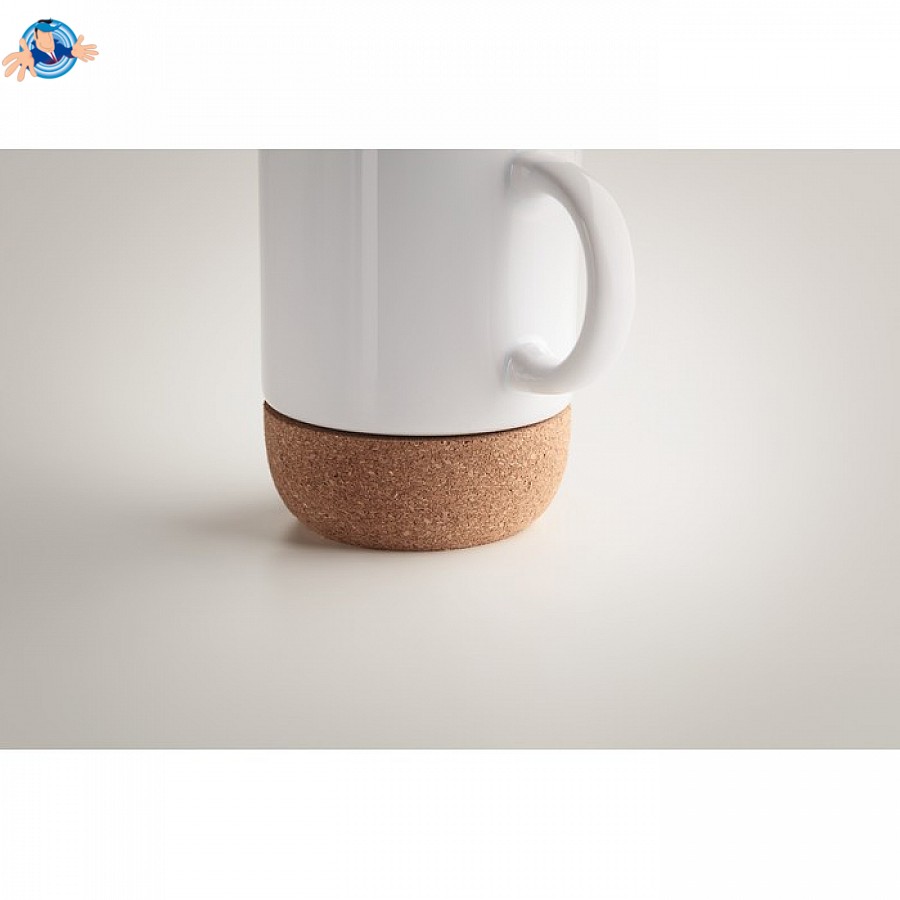 Tazza in ceramica per sublimazione con base in sughero, Logo  Personalizzato