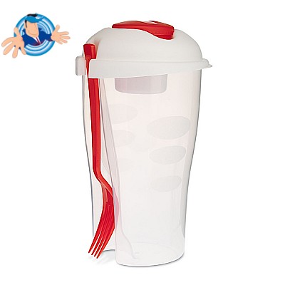 Contenitori di Plastico con Coperchio Rettangolare PP 500ml (300