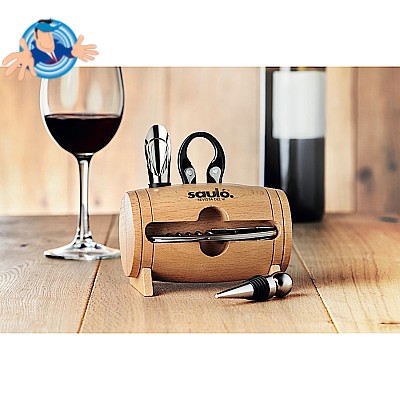 Set vino a forma di botte, Logo Personalizzato