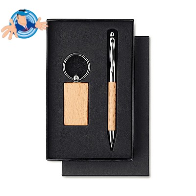 MINI PENNA PORTA CHIAVE TAG LEGNO