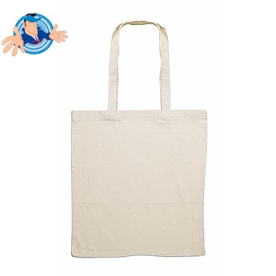 Borsa shopping in cotone 180 grammi, Logo Personalizzato