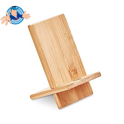 Stand per smartphone in bamboo, Logo Personalizzato