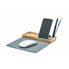 Mousepad con portapenne e caricatore per smartphone