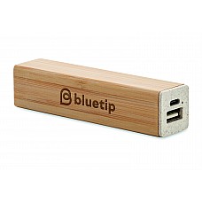 Powerbank con custodia in bambù