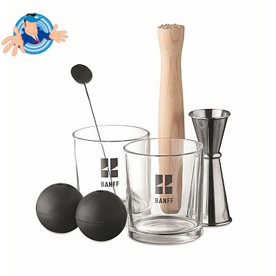 Set per cocktail con bicchieri