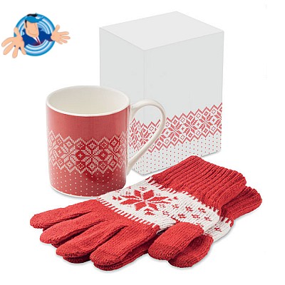 Set regalo guanti touchscreen e mug