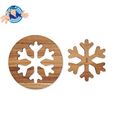 Set sottopentola in legno