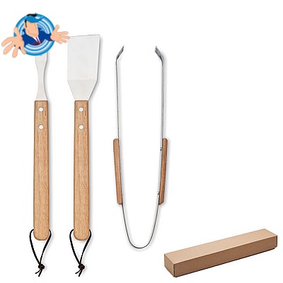 Set utensili da barbecue in scatola regalo