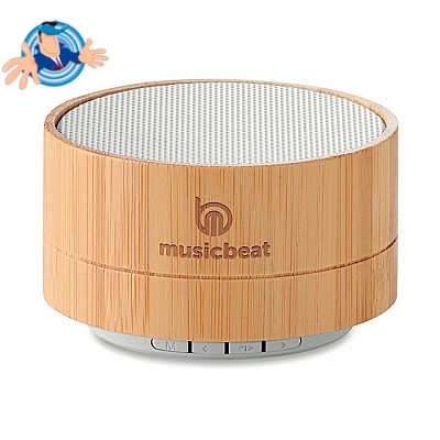 Speaker Bluetooth in bamboo con luce