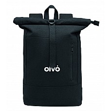 Zaino rolltop porta laptop in materiale riciclato