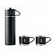 Set thermos antigoccia con tazze in acciaio