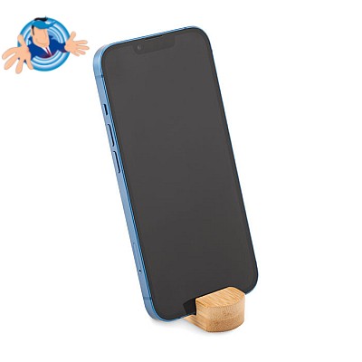 Stand per smartphone in bamboo, Logo Personalizzato