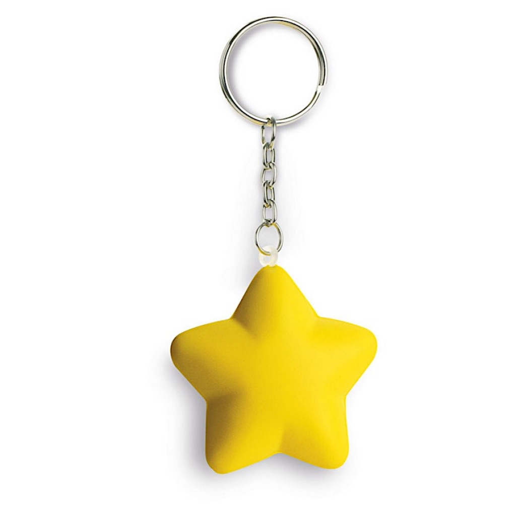 Portachiavi antistress a forma di stella, Logo Personalizzato